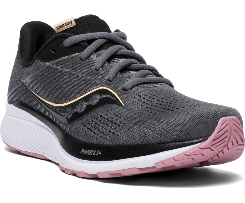 Saucony Guide 14 Breda Löparskor Dam Grå Rosa | Sverige 525RVD